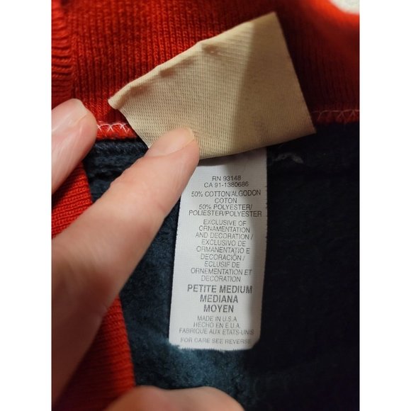 Top Stitch By Morning Sun Petite Green Vintage Sweatshirt Size PM Cardinal Bird - Picture 8 of 8